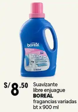 Plaza Vea Suavizante libre enjuague BOREAL fragancias variadas bt x 900 ml oferta