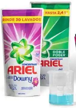 Plaza Vea Detergente líquido ARIEL Doble poder/ Concentrado con downy dp x 1.2L oferta
