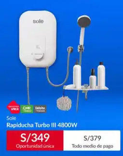Sodimac Sole Rapiducha Turbo III 4800W oferta