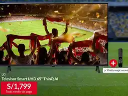 Sodimac LG Televisor Smart UHD 65" ThinQ AI oferta
