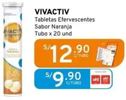 Mifarma VIVACTIV Tabletas Efervescentes Sabor Naranja Tubo x 20 und oferta