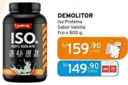 Mifarma DEMOLITOR Iso Proteina Sabor Vainilla Fco x 800 g. oferta