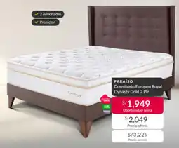 Falabella PARAÍSO Dormitorio Europeo Royal Dynasty Gold 2 Plz oferta