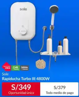 Sodimac Sole Rapiducha Turbo III 4800W oferta