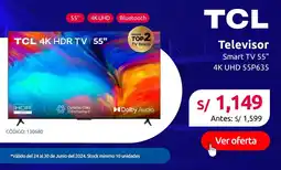Hiraoka TCL Televisor Smart TV 55" oferta