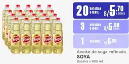 Makro Aceite de soya refinada SOYA 20Botellas x 900 ml oferta