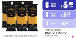 Makro Pastas largas DON VITTORIO 6Bolsas x 950 g oferta