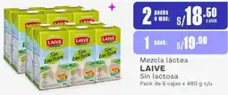Makro Mezcla láctea LAIVE Sin lactosa 2Packs de 6 cajas x 480 g c/u oferta