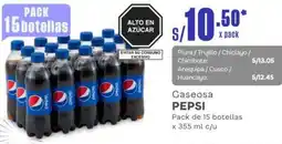 Makro Gaseosa PEPSI Pack de 15 botellas x 355 ml c/u oferta