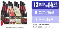 Makro Vino TABERNERO Semi seco 12Botellas x 750 ml oferta