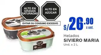 Makro Helados SIVIERO MARIA Und. x 2 L oferta