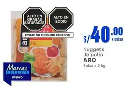 Makro Nuggets de pollo ARO Bolsa x 2 kg oferta
