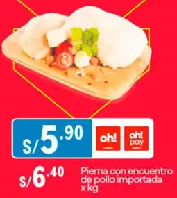 Plaza Vea Pierna con encuentro de pollo importada x kg oferta