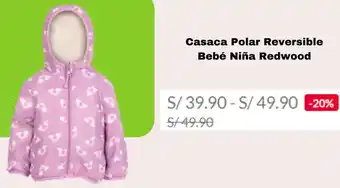 Tottus Casaca Polar Reversible Bebé Niña Redwood oferta