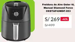 Tottus Freidora de Aire Oster 4L Manual Diamond Force CKSTAF40MDF-053 oferta