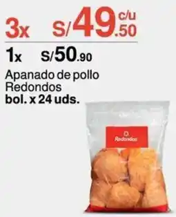 Metro Apanado de pollo Redondos bol. x 24 uds. oferta