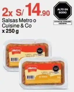 Metro Salsas Metro o Cuisine & Co x250 g oferta