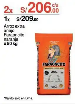 Metro Arroz extra añejo Faraoncito naranja x 50 kg oferta