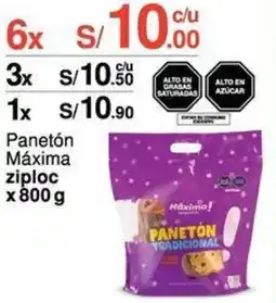 Metro Panetón Máxima ziploc x 800 g oferta