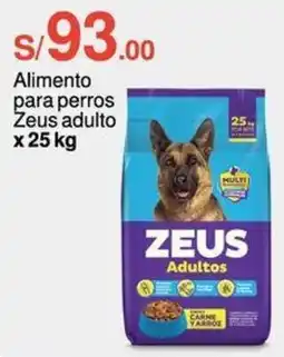 Metro Alimento para perros Zeus adulto x25 kg oferta