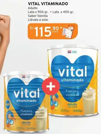 Mifarma VITAL VITAMINADO Adulto Lata x 900 gr. + Lata x 400 gr. Sabor Vainilla oferta