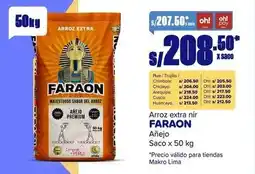 Makro FARAON Arroz extra nir 50kg oferta