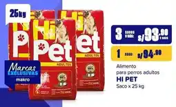 Makro HI PET Alimento para perros adultos 25kg oferta