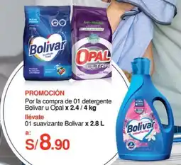 Metro Por la compra de 01 detergente Bolivar u Opal x 2.4/4 kg oferta