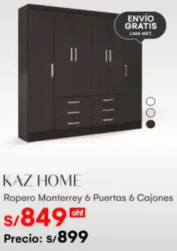 Oechsle KAZ HOME Ropero Monterrey 6 Puertas 6 Cajones oferta
