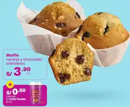 Muffin naranja y chocolate/ arándanos