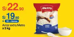Metro Arroz extra Metro x 5 kg oferta
