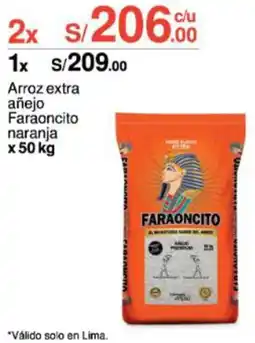 Metro Arroz extra añejo Faraoncito naranja x 50 kg oferta