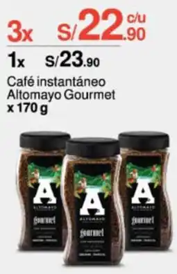Metro Café instantáneo Altomayo Gourmet x 170 g oferta
