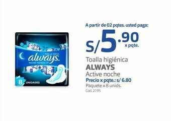 Makro Toallas higiénicas always oferta