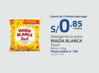 Makro Detergente en polvo magia blanca oferta