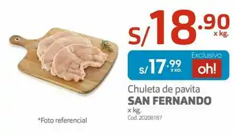 Makro Chuleta de pavita san fernando x kg oferta
