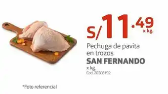 Makro Pechuga de pavita en trozos san fernando x kg. oferta