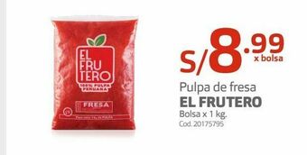 Makro Pulpa de fresa el frutero bolsa x 1 kg. oferta