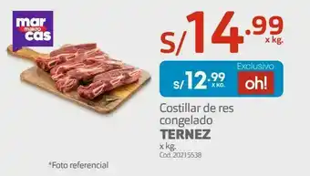Makro Costillar de res congelado ternez x kg. oferta