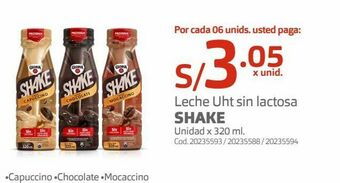 Makro Leche uht sin lactosa shake oferta