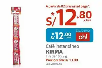 Makro Café instantáneo kirma tira de 16 x 9 g. oferta