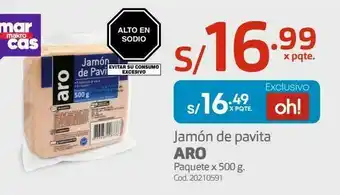 Makro Jamón de pavita aro paquete x 500 g. oferta