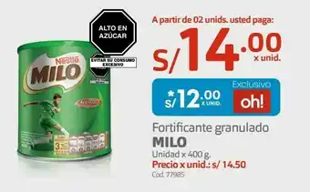 Makro Fortificante granulado milo unidad x 400 g oferta