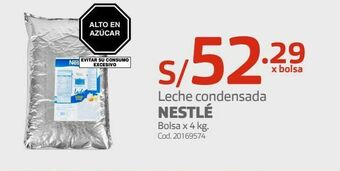Makro Leche condensada nestlé bolsa x 4 kg. oferta