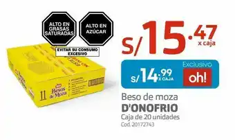 Makro Beso de moza d'onofrio caja de 20 unidades oferta