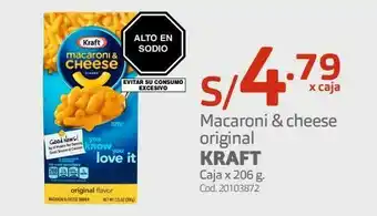 Makro Macaroni & cheese original kraft caja x 206 g oferta