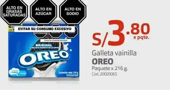 Makro Galleta vainilla oreo paquete x 216 g. oferta