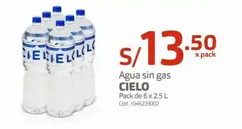 Makro Agua sin gas cielo pack de 6 x 2.5 l oferta