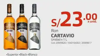 Makro Ron cartavio unidad x 1 l oferta