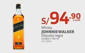 Makro Whisky johnnie walker etiqueta negra unidad x 750 ml. oferta